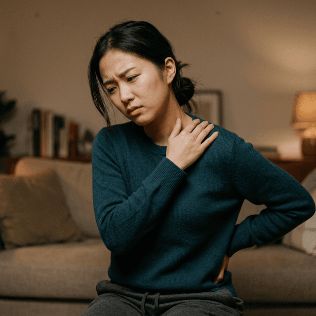 체형 스트레스로 고민하는 여성